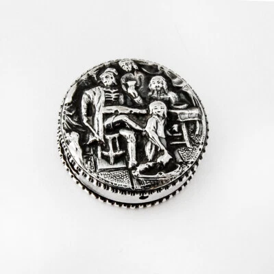 斯堪的纳维亚快乐村人药丸盒 830 银色 — 第 1/4 张图片