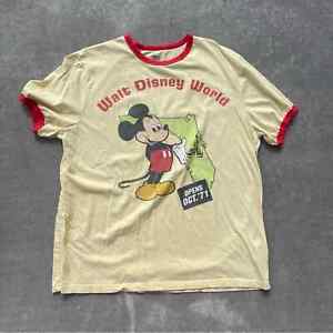 T-Shirt Walt Disney World Vault Collection 50th Anniversary Retro Ringer Größe XL
