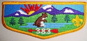 OLD OA TAHOSA LODGE 383 DENVER AREA COUNCIL CO SCOUT PATCH RED EYED CONEY FLAP - Imagen 1 de 1