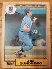 1987 Topps Baseball Card Jim Sundberg Kansas City Royals #190 MT