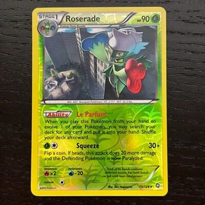 Roserade 15/124 Pokemon TCG Dragons Exalted Reverse Holo Rare Card LP - Bild 1 von 2