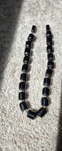 Vintage Black Bakelite Necklace - Picture 1 of 5