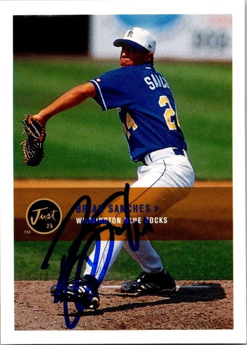 Brian Sanches 2000 Just #187 Wilmington Blue Rocks Auto Hand Signed - Image 1 of 2