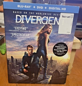 Divergent Blu-Ray + DVD 2-Disc & Digital HD UV Code w Slipcover 6 Temporary Tats - Picture 1 of 15
