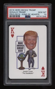 2016 Donald Trump PSA 10 Hero Decks President King Of Hearts *NICE* Low POP10 - Bild 1 von 2