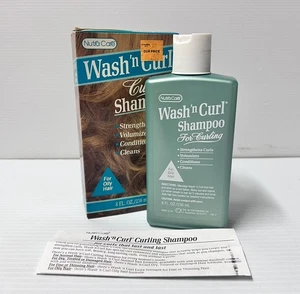 NEW Vintage Wash 'N Curl Curling Shampoo by Nutra Care - 8 FL OZ - For Oily Hair - Picture 1 of 12