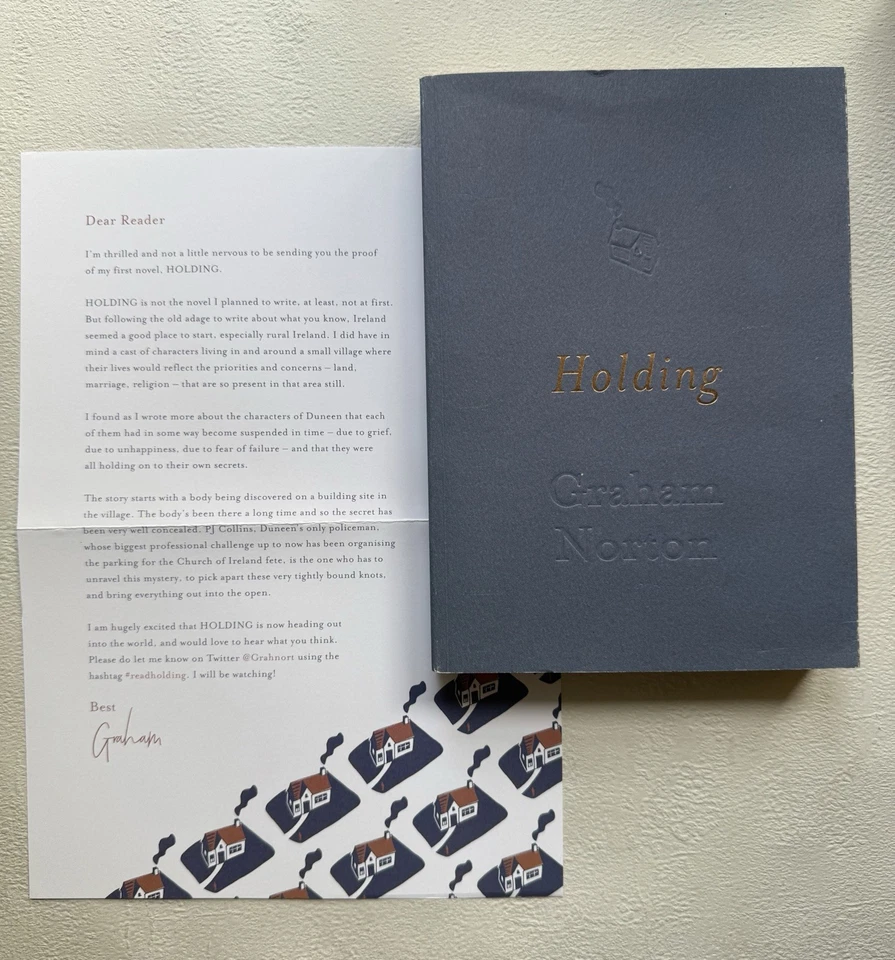 Holding Graham Norton 2016 UK Uncorrected Proof + Author Letter Hodder Rare Copy - Image 1 of 4