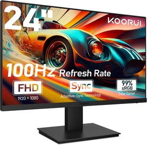 KOORUI 24,5-calowy monitor gamingowy QHD 2560x1440 FHD 165Hz 1ms IPS czarny - Zdjęcie 1 z 2