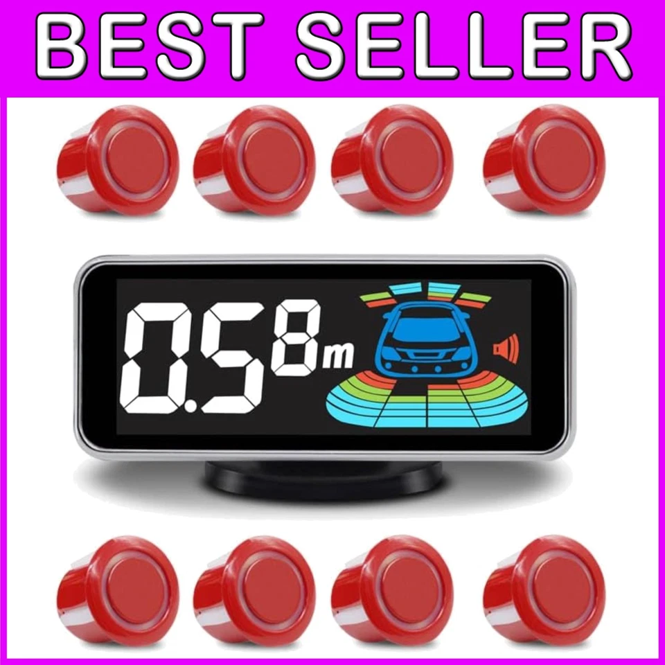 Reverse Parktronic System - Car Parking Sensors Kit in Red - Image 1 of 4