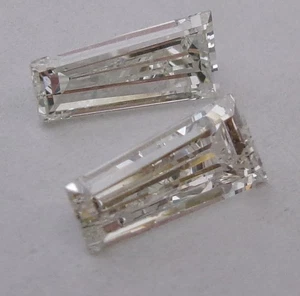 EARTH MINED EXCELLENT MATCHED .98CTW.  TAPERED BAGUETTES H VS1 CLEAN FREE SHIP - Picture 1 of 6