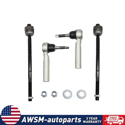 For Chevy GMC Sierra Silverado Tahoe Yukon Escalade Front Inner Outer Tierods - Imagem 1 de 4