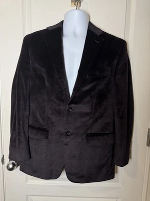 Jaqueta de jantar Lauren Ralph Lauren roxa xadrez veludo para fumar tamanho 36S em excelente estado usado - Imagem 1 de 4