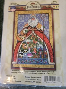 Jim Shore Christmas Jeweled Banner Kit Design Works 4137 12 Days 16" X 24" - Picture 1 of 3