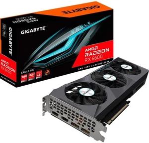 RX6600 EAGLE-8GD GV-R66EAGLE-8GD gddr6 Noir AMD Radeon RX 6600 - Afbeelding 1 van 8