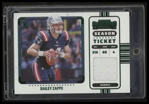 Muestras de boletos de novato Panini Contenders 2022 #RSV-BZA Bailey Zappe variación - Imagen 1 de 2