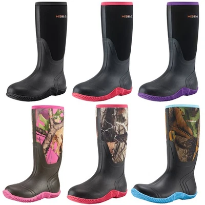 HISEA Women Waterproof Rain Boot Non-Slip Outdoor Garden Mud Work Knee High Boot - Image 1 of 4