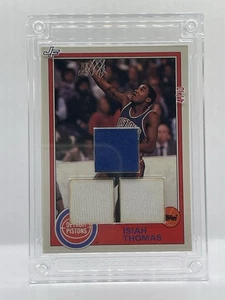 Isiah Thomas Detroit Jersey Fusion Rookie Juego de Cartas Usado Triple Parche 4/10 - Imagen 1 de 3