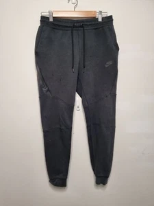 nike track pants size small black embroidered active tech fleece drawstring - Picture 1 of 15