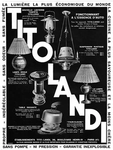 *** Ets TITO-LANDI - Lampes, Cuisine *** 1933 - pub. (25 x 33) // p149 - Picture 1 of 1