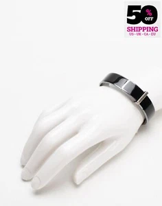 RRP€700 BOTTEGA VENETA 925 Sterling Silver Bracelet Size S Intrecciato Trim Logo - Picture 1 of 12
