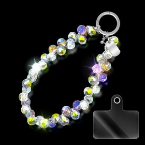 Fashionable Water Droplet Crystal Beaded Phone Strap: Perfect Fit Your Devices - Picture 1 of 4