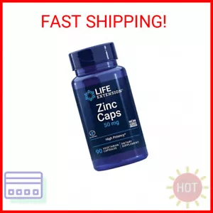 Life Extension Zinc Caps, zinc 50 mg, zinc citrate, Support the body's immune de - Picture 1 of 2