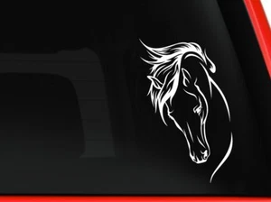 Horse Head beautiful silhouette for car truck laptop decal sticker 8" White - Bild 1 von 1