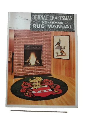 Bernat Craftsman No Frame Rug Manual from 1964 Creative Crafting ideas timely - Image 1 of 4
