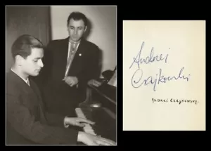 Andre Tchaikowsky (1935-1982) + Eduardo del Pueyo (1905-1986) - Rara pagina firmata - Foto 1 di 4