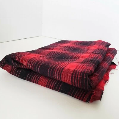 Cotton Jersey Knit Fabric sewing quilting clothing Red Plaid 1 to 2 Yards New  - Image 1 of 4