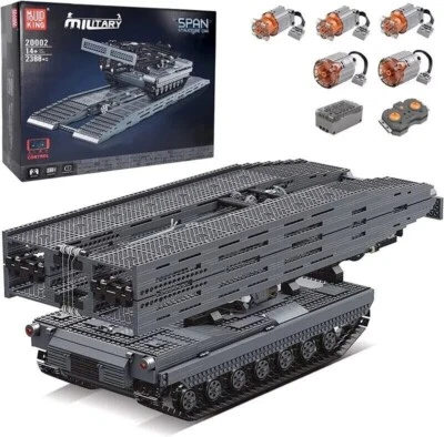 Mould King 20002 Bridge Laying Army Tank Clamping Brick RC Toy Block Set MOC NIB - Image 1 of 4