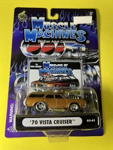 Muscle Machines Brown'70 Vista Cruiser Wagon 03-61 Blower Die Cast 1:64 Scale - Bild 1 von 6