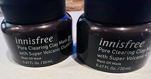 Innisfree Pore Clearing Clay Mask W/ Super Volcanic Clusters • 0.67 Fl Oz Lot 2 - Picture 1 of 1