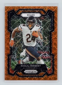 2023 Panini Prizm Orange Lazer #51 Khalil Herbert - Chicago Bears - Picture 1 of 2