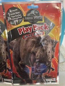 Jurassic World Playpack Coloring & Activity Book, New!! 4 Pack!!!