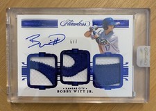 BOBBY WITT JR 2021 Flawless Triple Patch Auto 5/7 GameWorn/Used Authentic!!