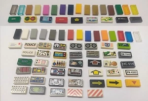 LEGO Plaque Lisse 1x2 Plate Tile  ¤ 3069 ¤ Choose Color or Pattern ¤ (B10/11) - Picture 1 of 112