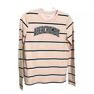 Abercrombie Mädchen Sweatshirt Langarmshirt rosa gestreift Rundhalsausschnitt Gr. 13/14 - Bild 1 von 5