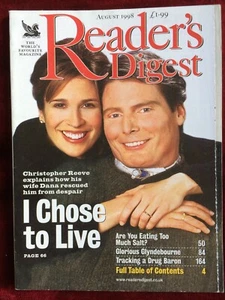 CHRISTOPHER REEVE rare READER'S DIGEST magazine August 1998 - Picture 1 of 1