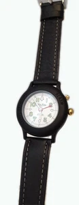 OROLOGIO UOMO JULES DELAS NERO SVEGLIA PELLE WATCH MAN ALARM VINTAGE VINTAGE - Bild 1 von 1
