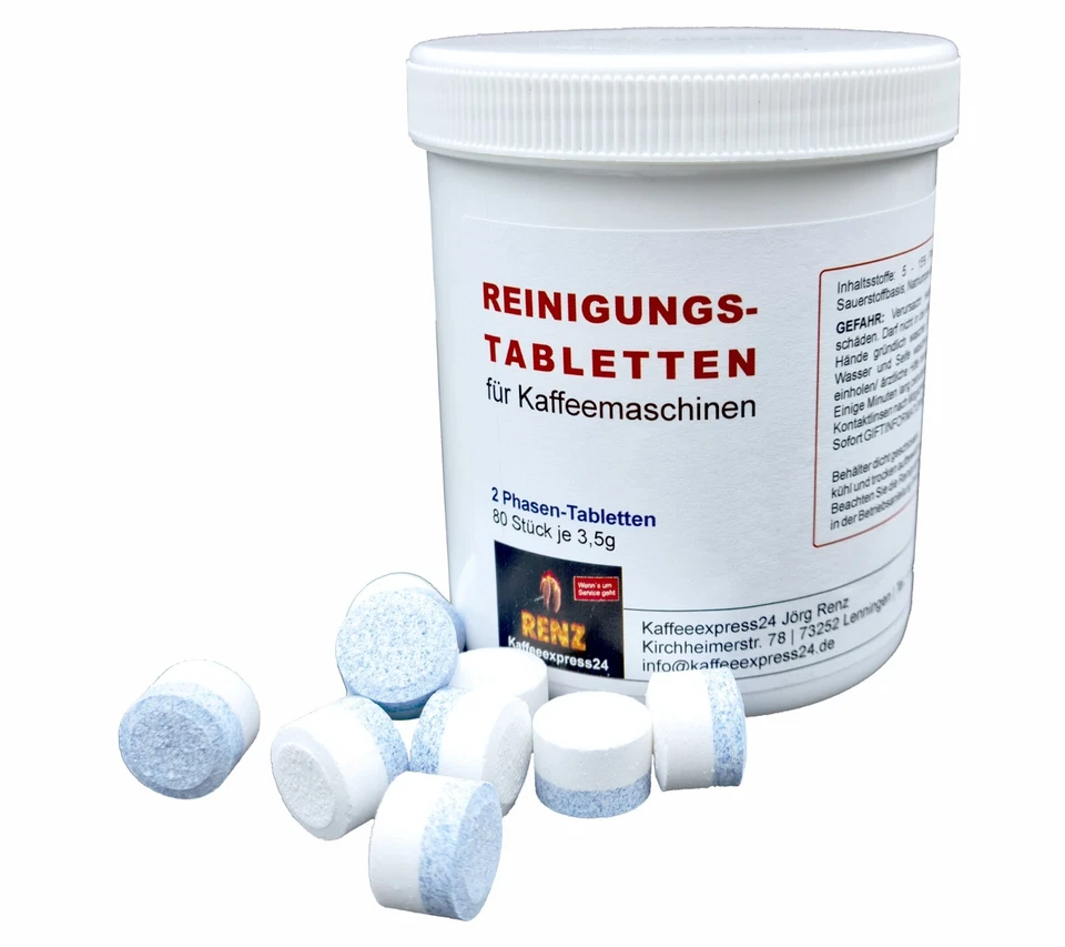 2-Phasen Reinigungstabletten Reiniger Tabs passend für JURA Kaffeevollautomaten