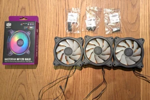 Ventilateurs Corsair ARGB - Masterfan MF120 Halo (3 ventilateurs) - Photo 1/6