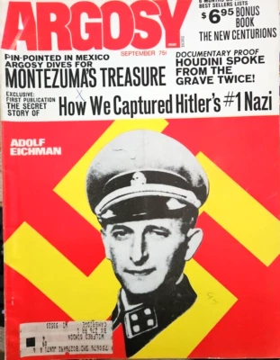 Argosy Magazine September 1971 Montezumas Treasure Houdini Adolf Eichman - Image 1 of 4