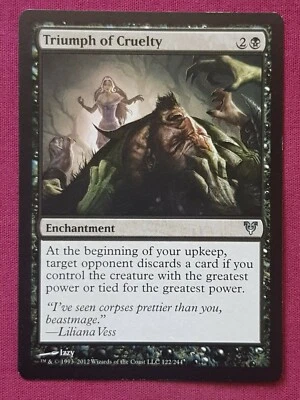 Magic The Gathering AVACYN RESTORED TRIUMPH OF CRUELTY black card MTG - Image 1 of 2