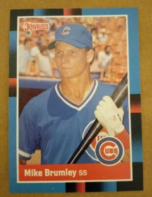 1988 Donruss MIKE BRUMLEY Baseball Card #609. CHICAGO CUBS. - Image 1 of 2