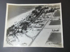 Vintage Florida Luftbildaufnahme 8"x10" Foto Strand Pier Haus Entwicklung - Bild 1 von 7