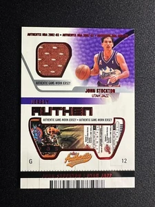 2002-03 Fleer Authentix NBA Game Used Jersey #JA-JS JOHN STOCKTON /50 - Picture 1 of 4