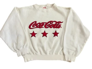 Vintage 90s Coca Cola Soda Pop Crewneck Sweatshirt Youth Large Red Pullover - Picture 1 of 6