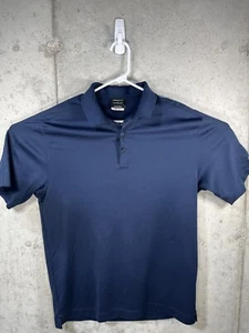 Nike Golf Dri Fit Men’s Large Short Sleeve Polo Navy Blue - Picture 1 of 6