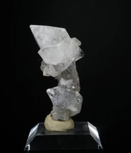 Apophyllite on Stalactite / Maharashtra, India / 3.9cm Mineral Specimen - Picture 1 of 4